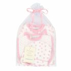 aby Girls White & Pink Hearts Babygrow Set, 1, hi-res