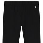 Girls Black Logo Leggings, 1, hi-res