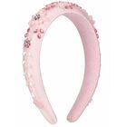Girls Pink Flower Sequin Headband , 1, hi-res