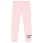 Girls Pink Logo Sequin Tracksuit, 1, hi-res