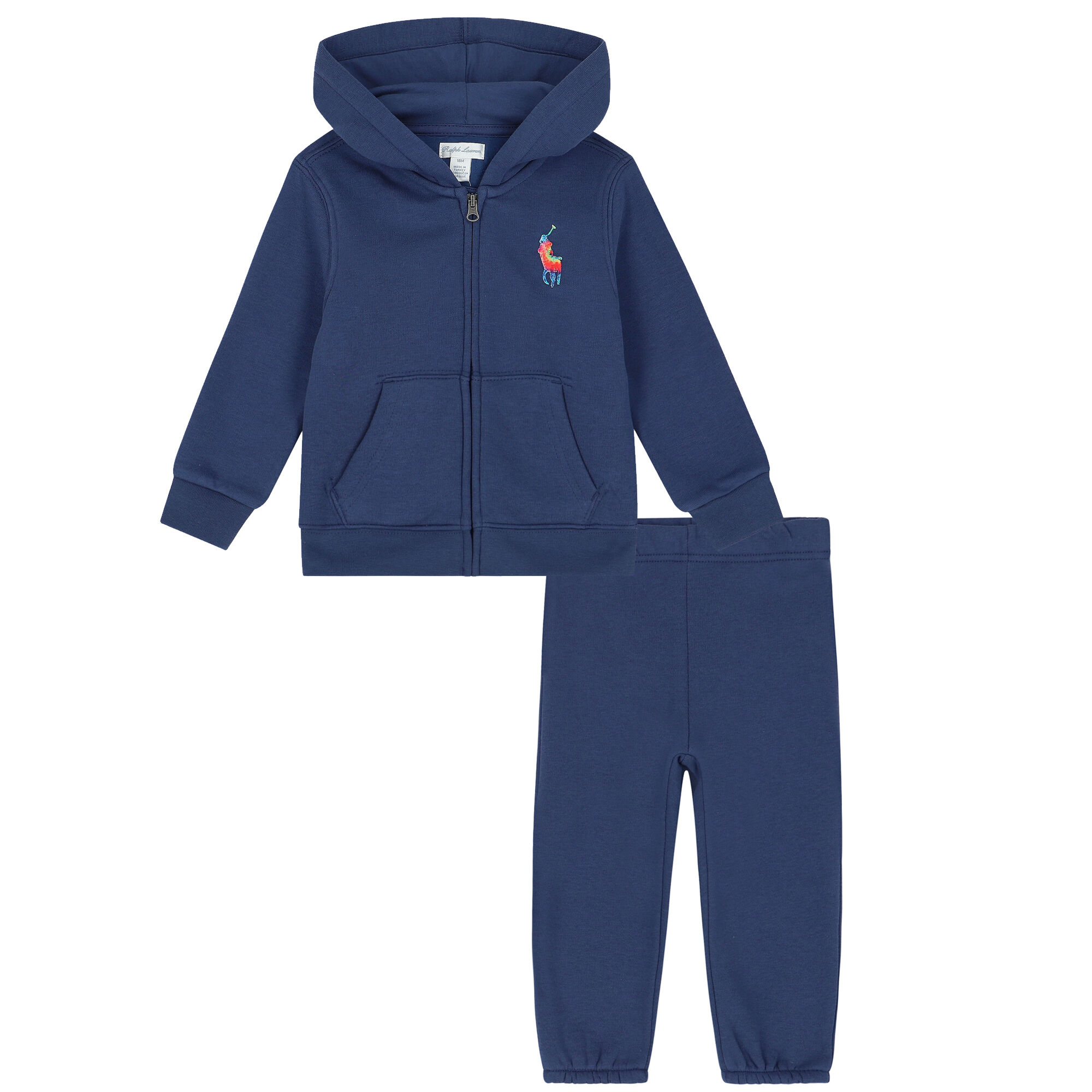 Ralph Lauren Younger Boys Navy Logo Tracksuit Junior Couture UK