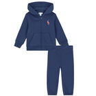 Baby Boys Navy Logo Tracksuit, 1, hi-res