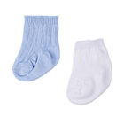 Baby Boys White & Blue Socks ( 2-Pack ), 2, hi-res