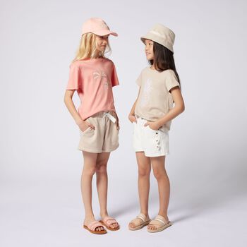 Girls Beige Logo Cap