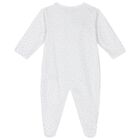 Grey & White Cotton Baby Sheep Babygrow, 1, hi-res