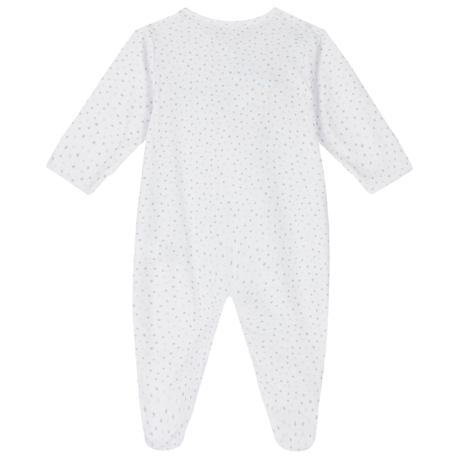 Grey & White Cotton Baby Sheep Babygrow, 1, hi-res