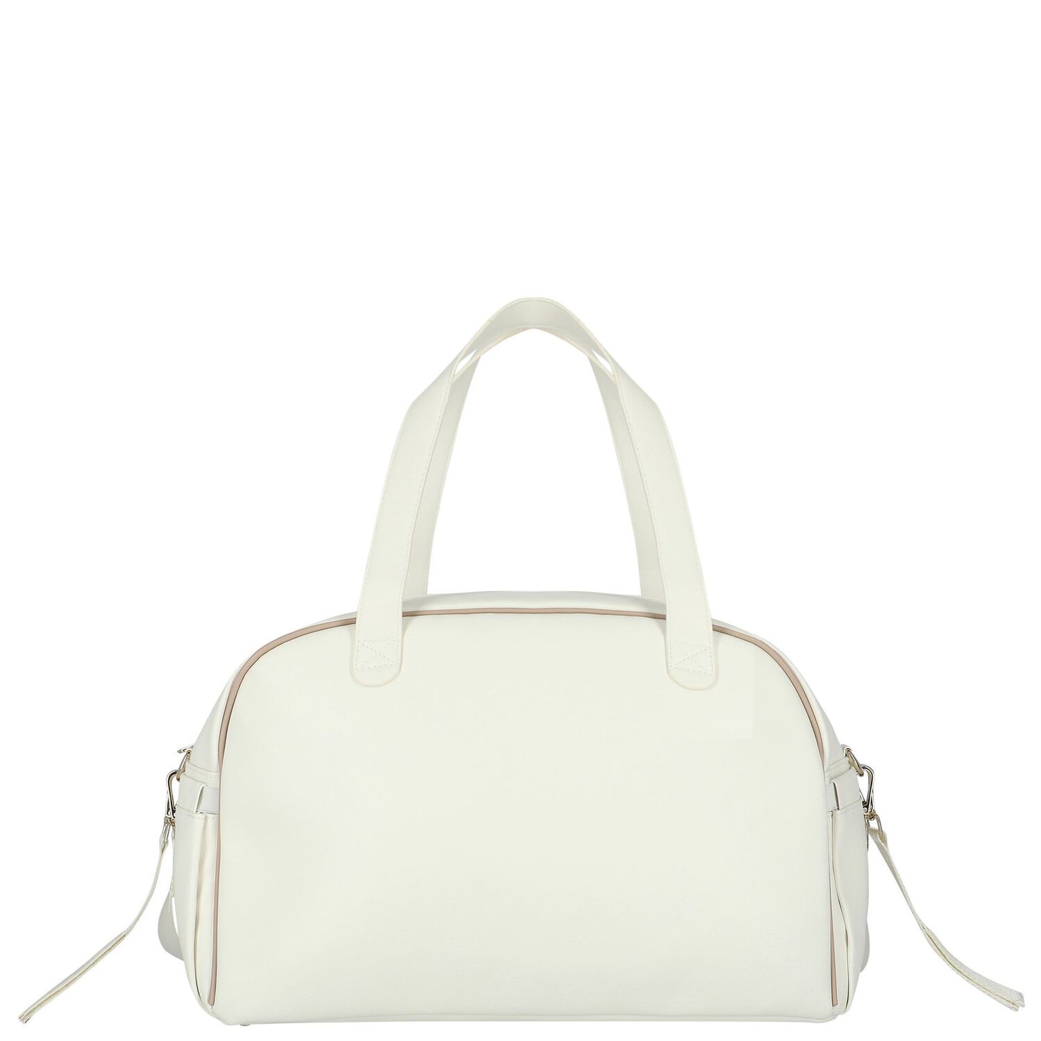 Ivory Faux Leather Quilted Baby Changing Bag, 2, hi-res image number null