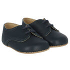 Baby Navy Leather Pre Walker Shoes, 1, hi-res