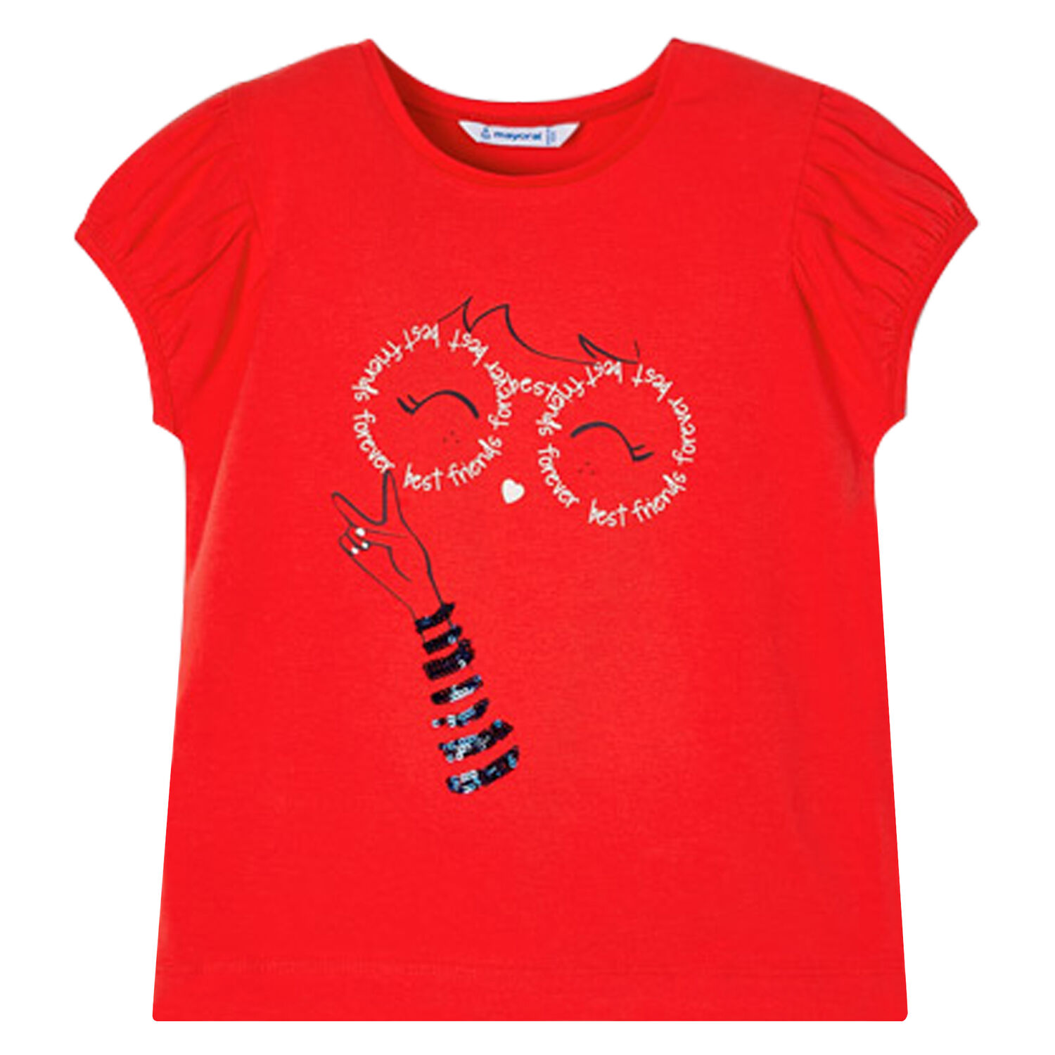 Girls Red Graphic T-Shirt, 2, hi-res