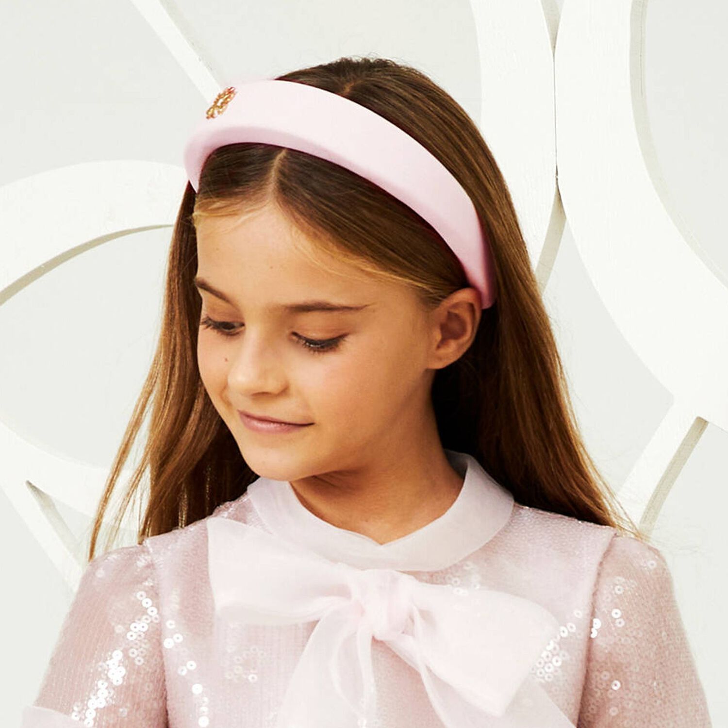 Girls Pink Padded Headband, 1, hi-res