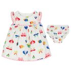 Baby Girls White Dress Set, 2, hi-res