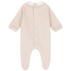 Beige & Ivory Flower Babygrows ( 2-Pack ), 2, hi-res
