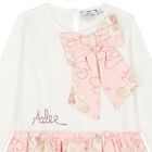 Girls White & Pink Logo leggings Set , 1, hi-res