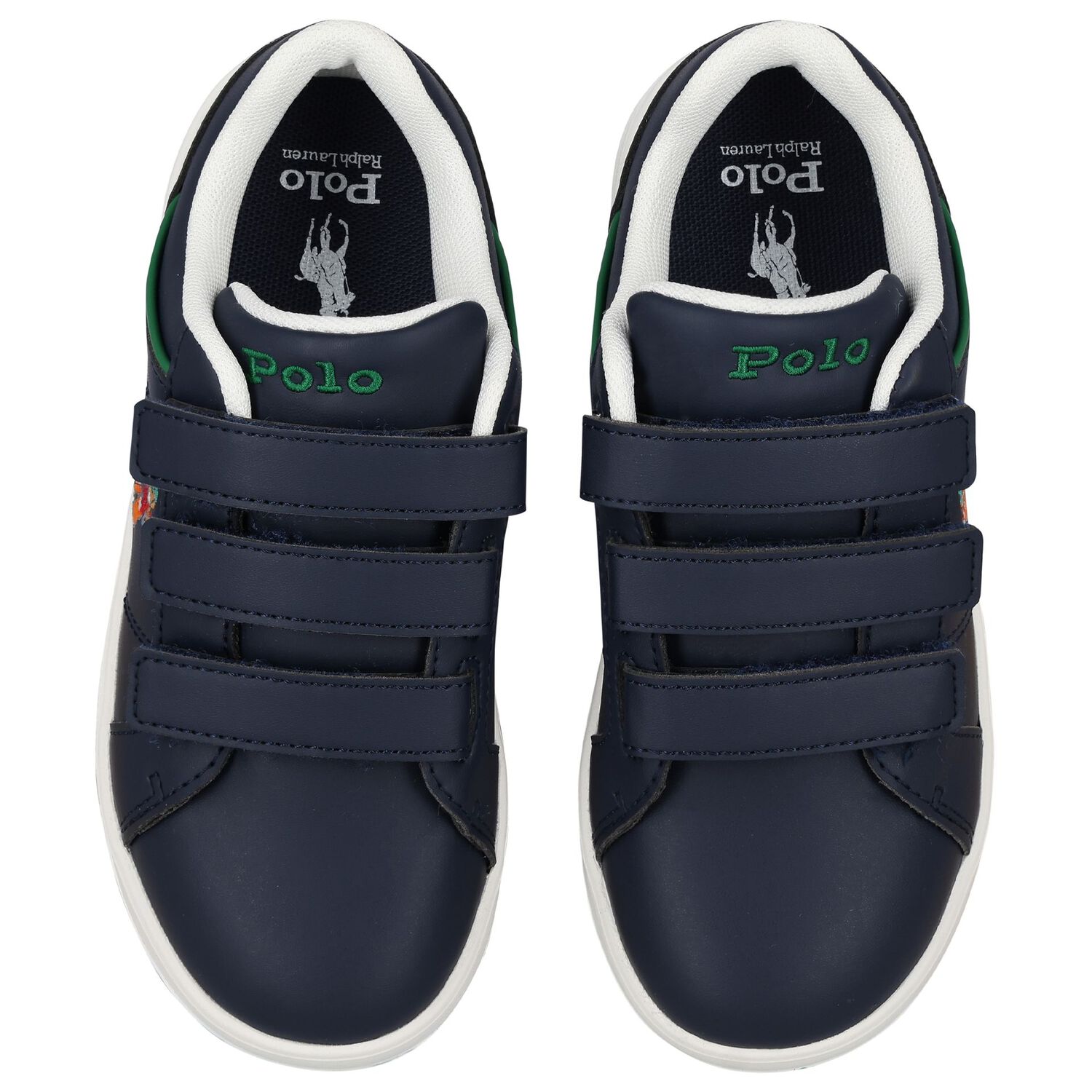 Boys Navy Blue Logo Trainers, 1, hi-res