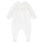 Baby Girls White Babygrow, 1, hi-res