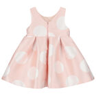 Younger Girls Polka Dots Pink Dress, 1, hi-res