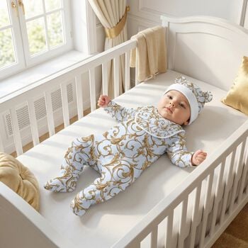 Baby Boys Blue & Gold Babygrow Gift Set (3 Piece)