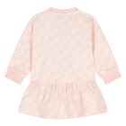 Younger Girls Pink Logo Dress, 1, hi-res