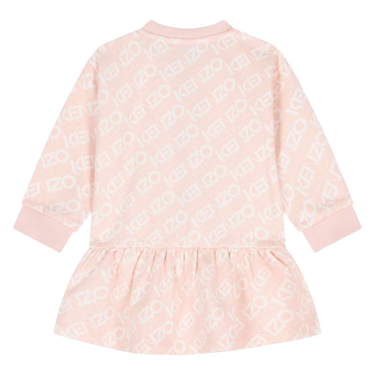 Younger Girls Pink Logo Dress, 1, hi-res