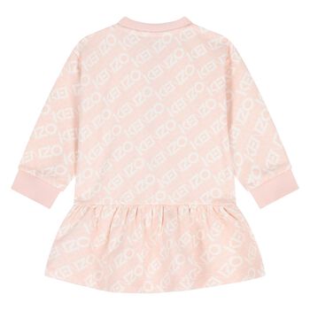 Younger Girls Pink Logo Dress