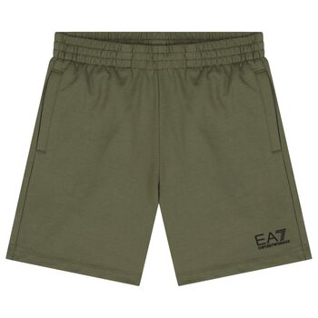 Boys Green Logo Shorts
