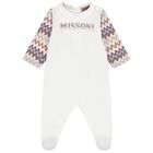 Baby Girls White Logo Babygrow Gift Set, 1, hi-res
