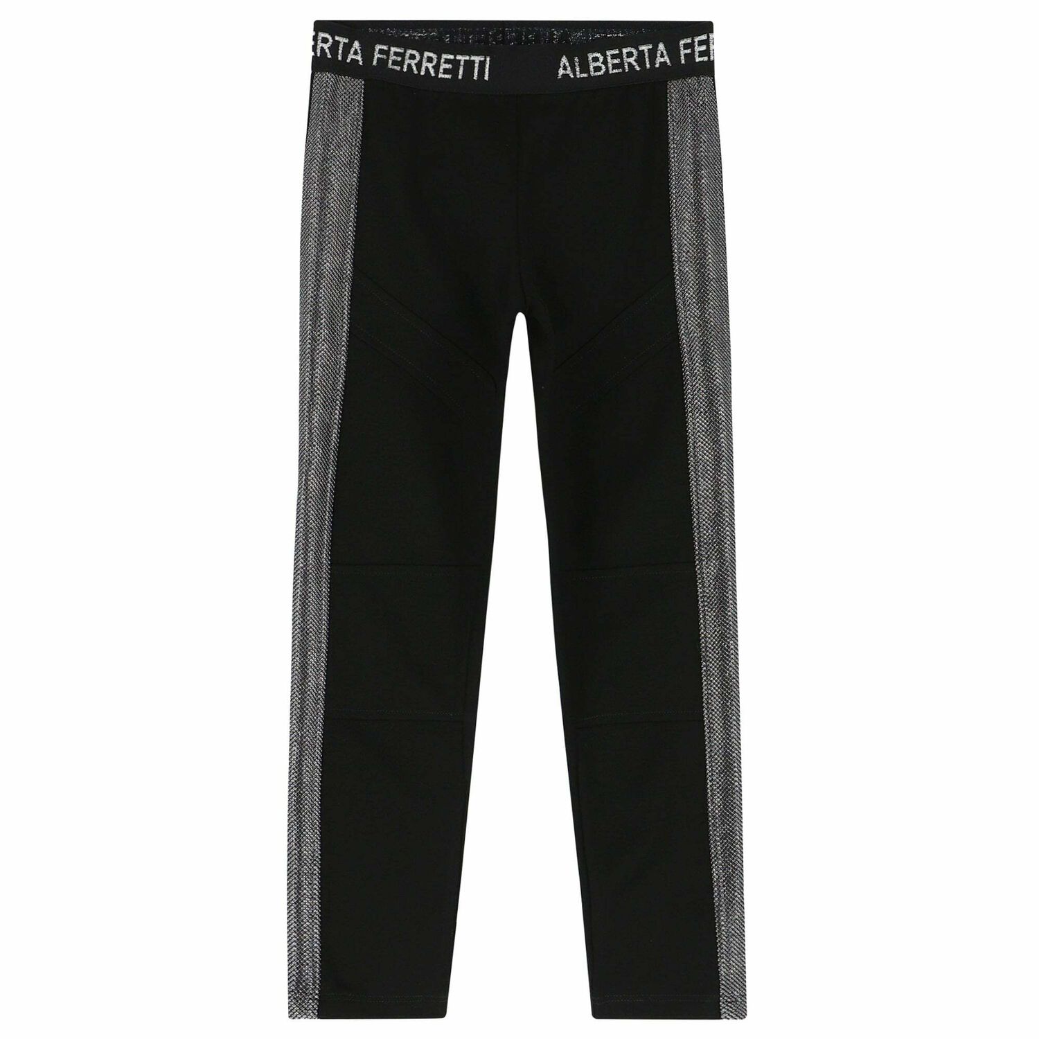 Girls Black Logo Leggings, 1, hi-res image number null