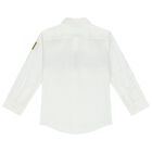 Boys White Logo Shirt, 1, hi-res