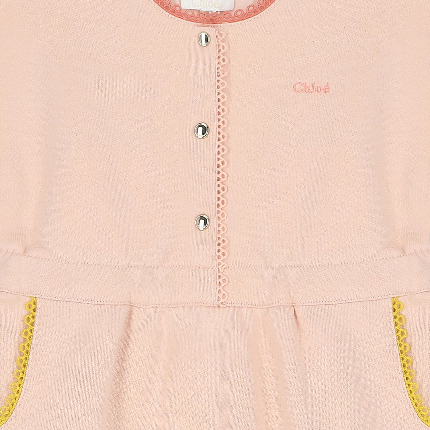 Younger Girls Pink Logo Dress, 1, hi-res