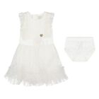 Younger Girls Ivory Tulle Dress Set, 1, hi-res
