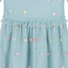 Girls Aqua Hearts Tulle Dress, 1, hi-res