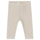 Younger Girls White, Pink & Beige Leggings Set, 2, hi-res