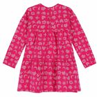 Girls Pink Printed Dress, 1, hi-res