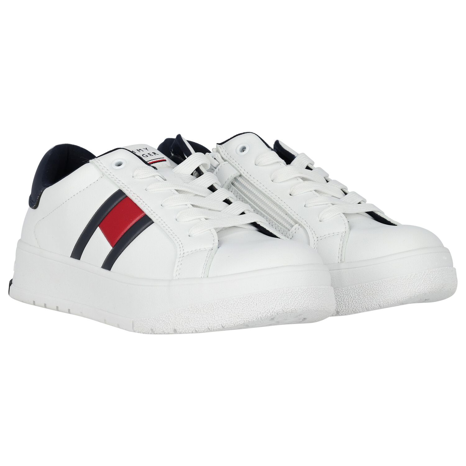 Boys White Logo Trainers, 1, hi-res image number null