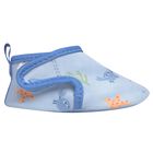 Baby Boys Blue Booties, 1, hi-res