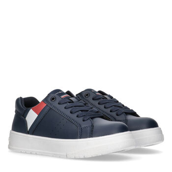 Boys Navy Blue Logo Trainers