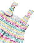 Younger Girls Orange Zig zag Playsuit, 1, hi-res