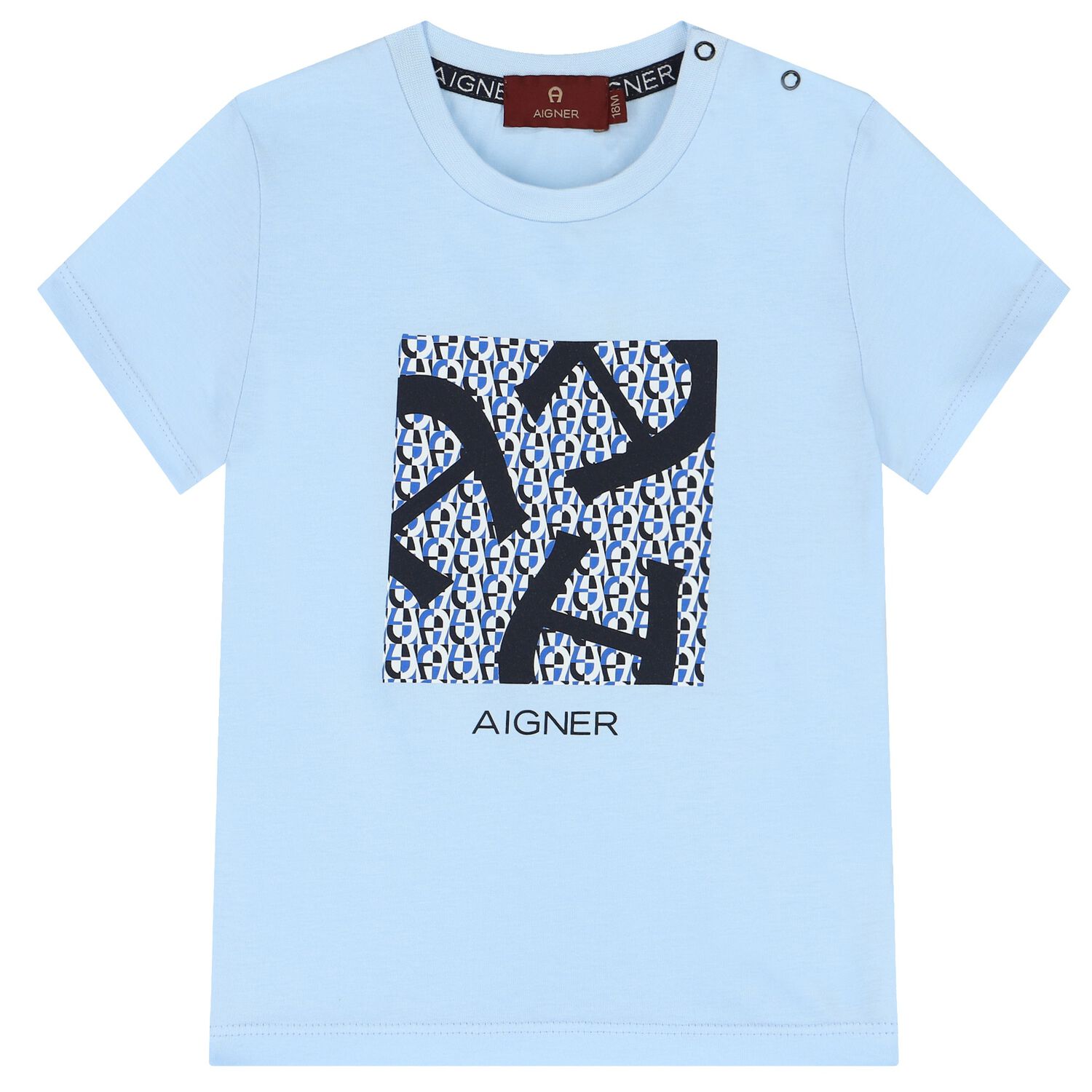 Younger Boys Blue Logo T-Shirt, 2, hi-res