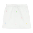 Girls White Logo Skirt, 1, hi-res