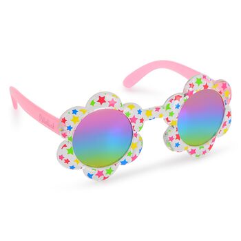 Girls White & Pink Logo Sunglasses
