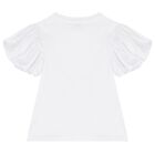 Girls White Logo Bag T-Shirt, 1, hi-res