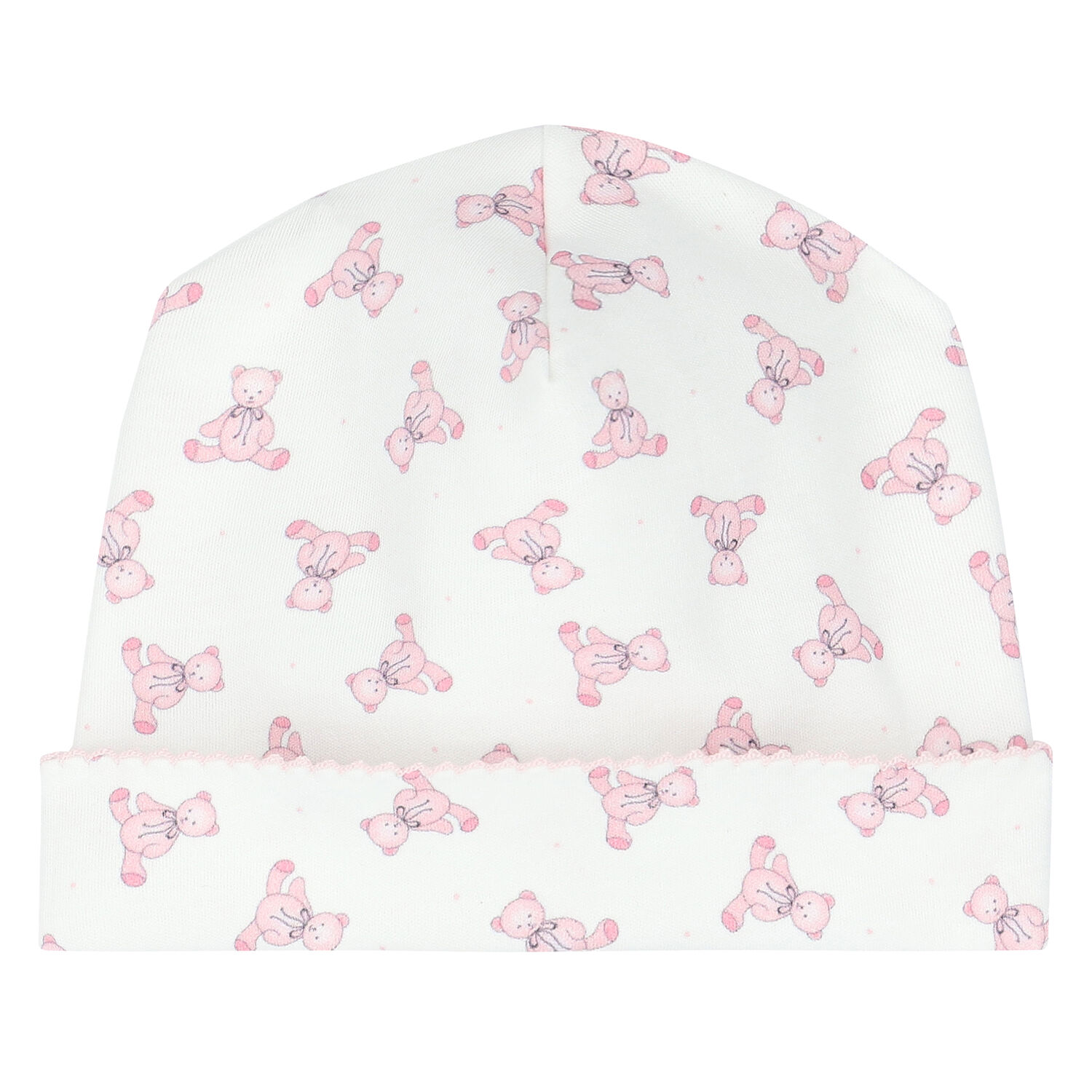 Baby Girls White & Pink Teddy Hat, 2, hi-res image number null