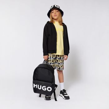 Boys Black Logo Backpack