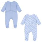 Blue Logo Babygrows ( 2-Pack ), 2, hi-res