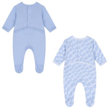 Blue Logo Babygrows ( 2-Pack )