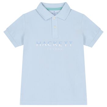 Boys Blue Logo Polo Shirt