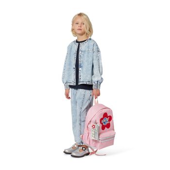Girls Pink Logo Backpack