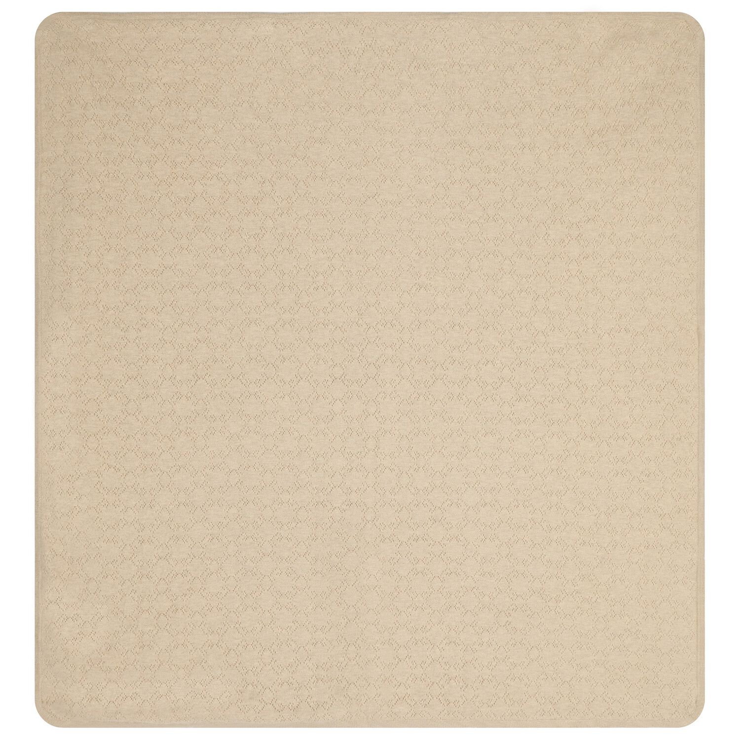Beige & Ivory Logo Baby Blanket, 1, hi-res