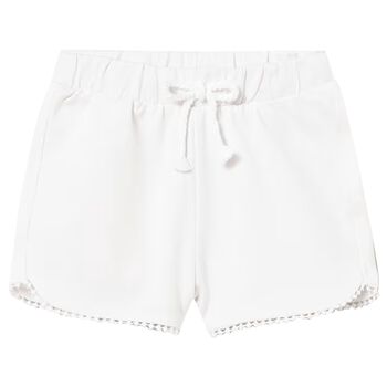Younger Girls White Shorts