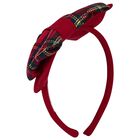 Girls Red Velvet Bow Headband, 1, hi-res
